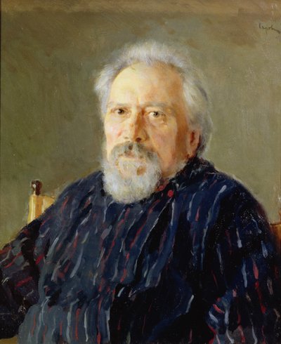 Portret van Nikolay Leskov door Valentin Aleksandrovich Serov